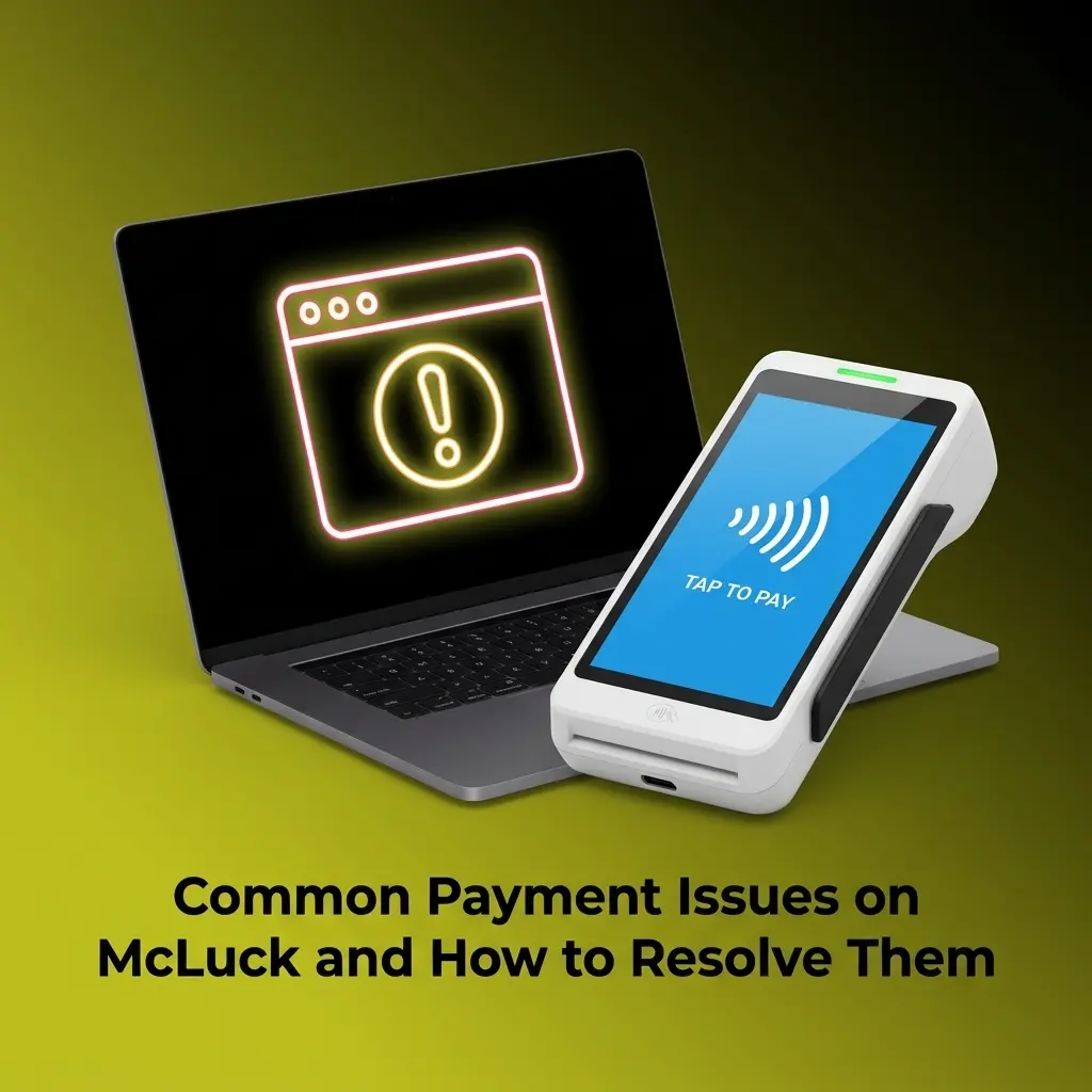 McLuck payment issues guide showing deposit declines, Apple Pay errors, redemption delays, KYC verification, and balance troubleshooting steps