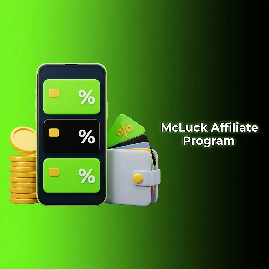 McLuck affiliate program dashboard showing partner tracking links, commission structures, and reporting tools for content creators