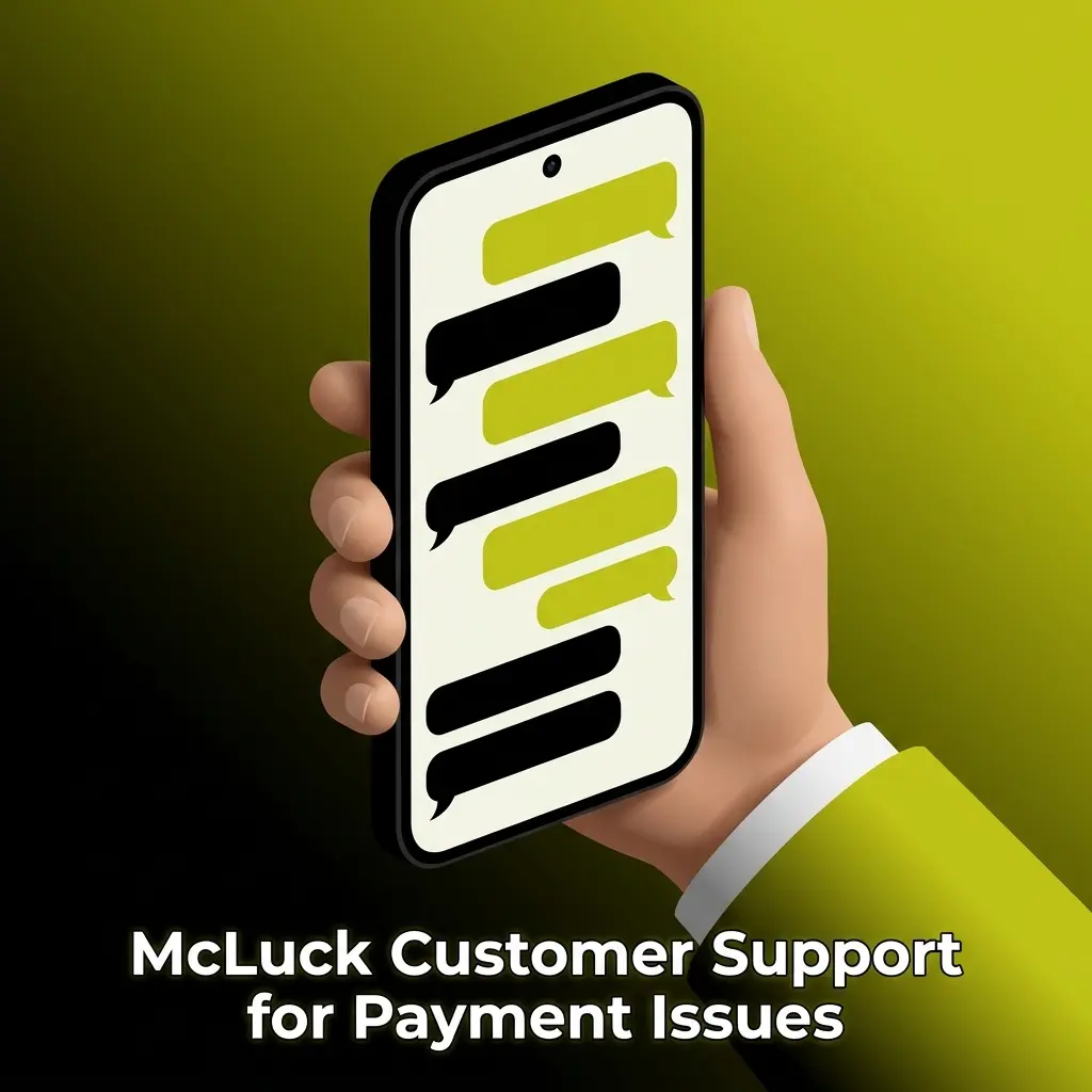 McLuck customer support channels including live chat, email, and help center for payment issues and deposit questions