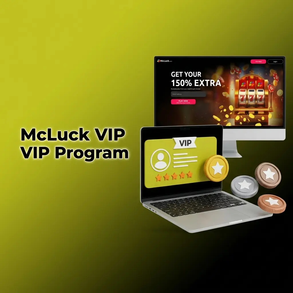 McLuck VIP loyalty program tiers showing Gold Coin rewards, priority support, SC allocations, and exclusive member benefits