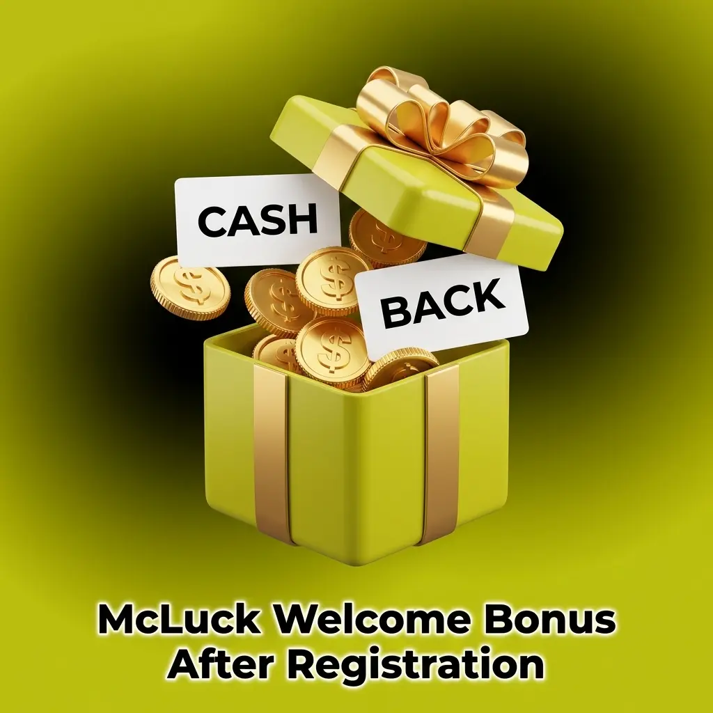 McLuck welcome bonus after registration showing GC 7,500 and FREE SC 2.5 awarded to new players with no purchase required