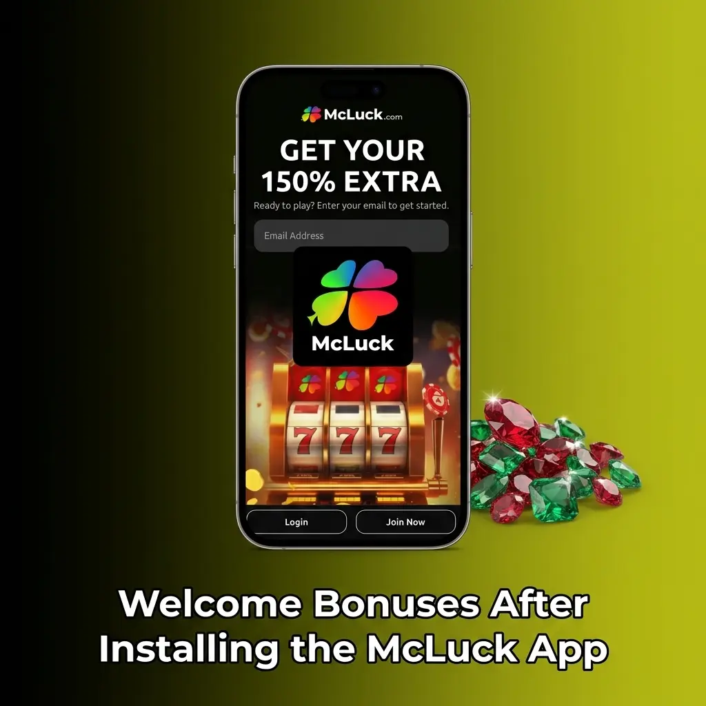 McLuck app welcome bonus offering GC 7500 Gold Coins and FREE SC 2.5 Sweeps Coins for new players after registration